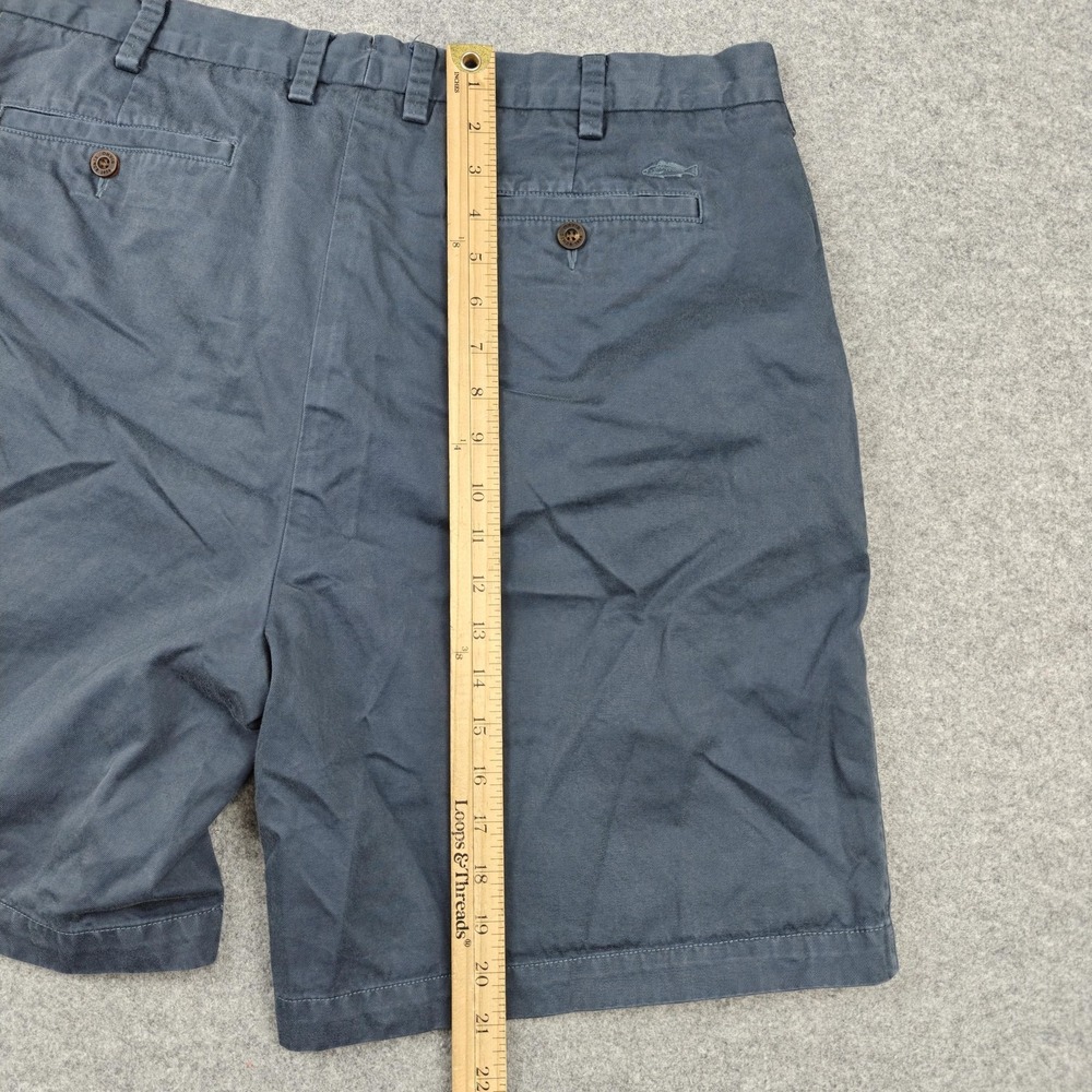 Orvis Shorts Mens 38 Blue 9" Inseam Cotton Canvas Chino Flat Front Summer - Picture 7 of 10